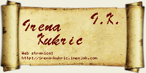 Irena Kukrić vizit kartica